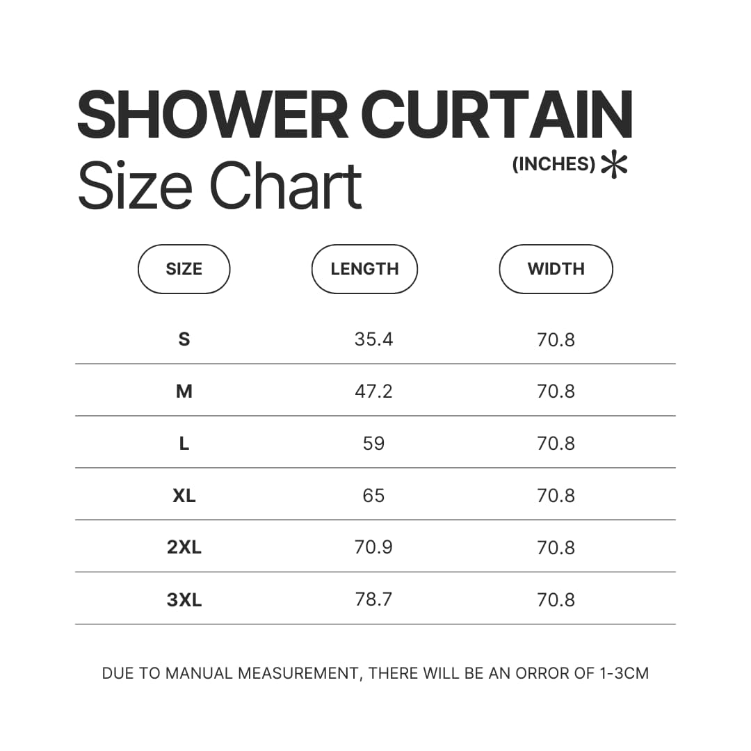 Shower Curtain Size Chart - Violet Evergarden Store