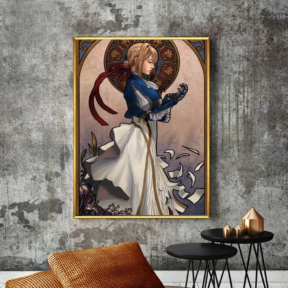 Hot Anime Violet Evergarden Poster No Framed Poster Kraft Club Bar Paper Vintage Poster Wall Art 10 - Violet Evergarden Store