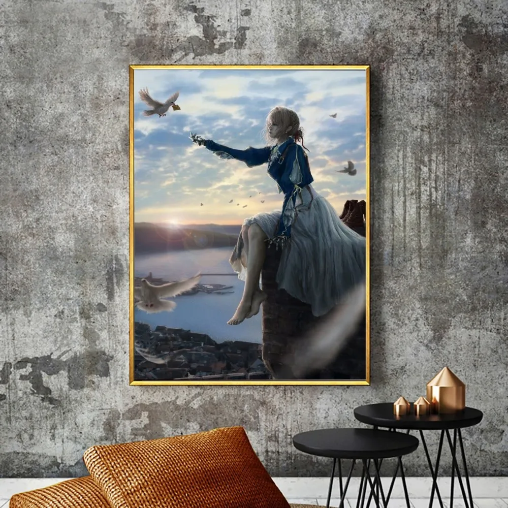 Hot Anime Violet Evergarden Poster No Framed Poster Kraft Club Bar Paper Vintage Poster Wall Art 2 - Violet Evergarden Store