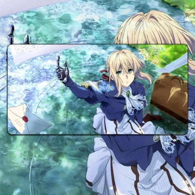 Violet Evergarden Anime Mousepad Mouse Pad Mouse Mat With Pad Prime Gaming XXL Keyboard Pad Stitch 10 - Violet Evergarden Store