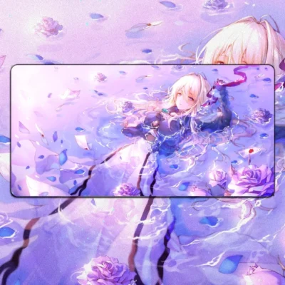 Violet Evergarden Anime Mousepad Mouse Pad Mouse Mat With Pad Prime Gaming XXL Keyboard Pad Stitch 5 - Violet Evergarden Store