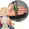 Violet Evergarden Long Necklace Cosplay Halloween Costumes Accessories Gem Pendant Sweater Chain Women Jewelry Collection Props - Violet Evergarden Store
