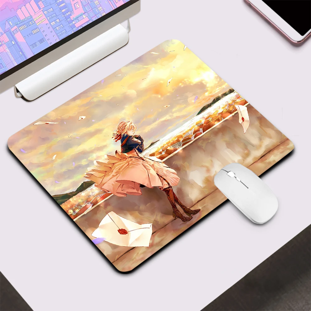 Violet Evergarden Small Gaming Mouse Pad Computer Office Mousepad Keyboard Pad Desk Mat PC Gamer Mouse 28 - Violet Evergarden Store
